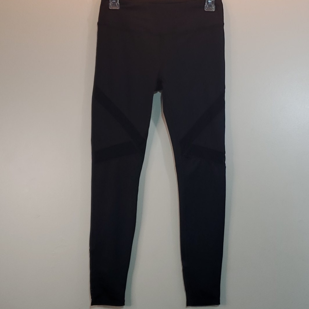 Velvet Rose mesh panels skinny leggings